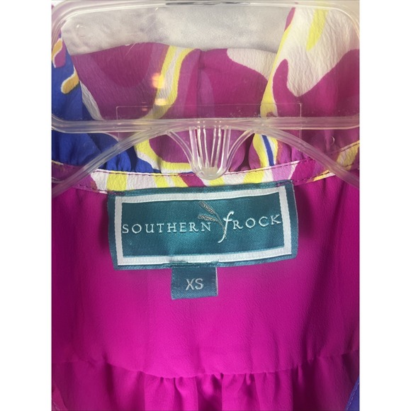 Southern Frock Resort Wear Beachy Colorful Feminine Shift Dress Size XS - Picture 3 of 11